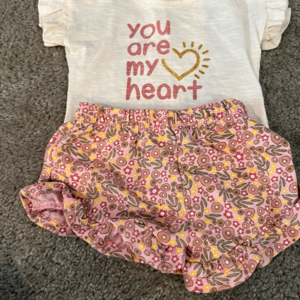 Limited Too Cream and Pink Kids Matching Set